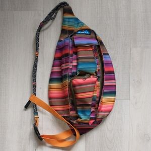 KAVU Multicolor Mini Rope Sling Bag "Coastline Blanket" (Retired)